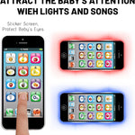 Toy Learning Play Cell Phone with 8 Functions and Dazzling Lights Interactive Toy for Toddler Baby Kids Boys Girls