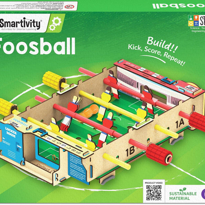 Smartivity Foosball Table for Kids Age 6-14 Years | STEM Educational Science Toy | DIY Indoor Games