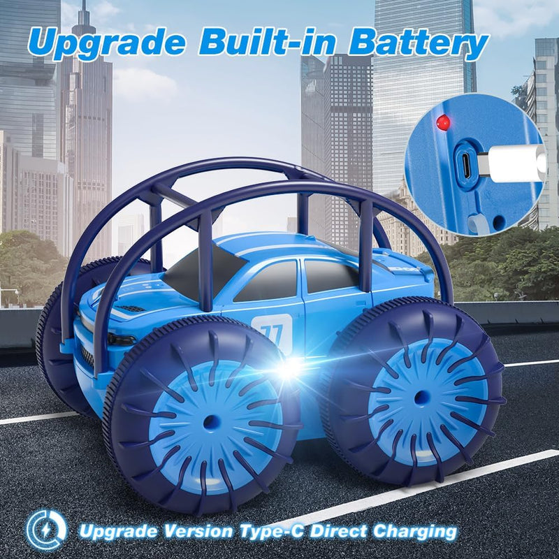 MaxTronic Amphibious Remote Control Car - Rechargeable 4WD All-Terrain RC Toy for Kids