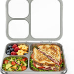 HOMEKOL Stainless Steel Bento Lunch Box, Blue, 3.3Cups | 3-Compartment,Leak-Proof, for Kids & Adults, BPA-Free, Dishwasher Safe, Clear Tritan Lid, 800ml (Not Insulated)