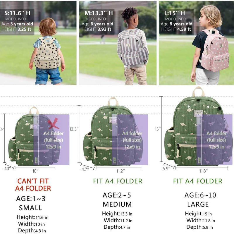 atgark Corduroy Toddler Backpack for Boys Girls Kids Preschool Backpacks