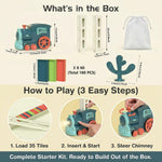 prephy domino train toys kids games - automatic stacking creative game for 3-6 year old boys and girls.