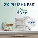 Pampers Pure Baby Diapers, Size 4 (22-37 lbs), 150, Up to 100% Leakproof, Premium Hypoallergenic Soft Diapers