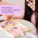 Melissa & Doug Created By Me! Paint & Decorate Your Own Wooden Princess Wand Craft Kit, Pink Princess Crafts Great for Rainy Days, Toys for Kids Ages 4+