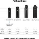 Fanhaw 20 oz Insulated Stainless Steel Water Bottle with Anti-Dust Chug Lid, Leakproof Vacuum Metal Everyday Use Bottle for Kids, Teens & Adults, Back to School Essentials (Green Blue)