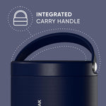 Hydrapeak 18oz Stainless Steel Vacuum Insulated Food Jar Kids for Hot and Cold Food, Wide Mouth Leak-Proof Soup Adults, 10 Hours 16 (Navy) (HP-Foodie18)