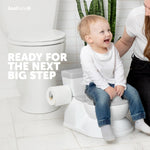 Jool Baby Real Feel 2-in-1 Potty with Wipes Storage, Flushing Sounds & Disposable Liners - Realistic Toilet - Easy to Clean & Assemble (Gray)