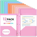 Two-Pocket-Folders with 3 Prongs, Letter Size Plastic Folders with Pockets and Prongs, Poly Plastic Folders for Office & School. 6 Pastel Colors (Pink - 6 Packs)