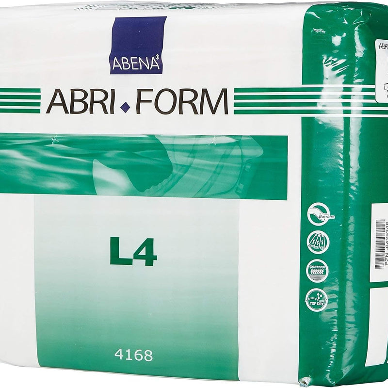 Abena Abri-Form Comfort Plastic-Backed Briefs, Level 4, (Medium To Large Sizes) Medium, 14 Count | Disposable