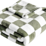 Yurhap Checkered Baby Blanket Fleece Baby Blankets for Boys, Ultra Soft Cozy Fluffy Infant Toddler Newborn Receiving Blankets for Crib Stroller, 30''x40'', Blue