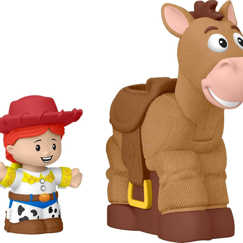 fisher-price little people toy story bobbin' bullseye horse & jessie figures for pretend play 18+ months kids