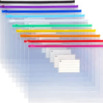 Tamaki 10 Pack Plastic Envelope, Files Zipper Folders, 13 x 9.25 Inch | Poly Zip Envelop A4 Size/Letter Size