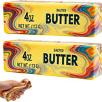 Butter Squeeze Toy 2PCS, Slow Rising Dumpling Squishy Butter Sensory Stress Relief Squishies Soft & Stretchy Fidget Toys for Anxiety Relief Party Favors (Butter Stick)