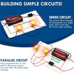 8-Circuit Science Experiment Kit for Kids Ages 8-12, STEM Electrical Light Bulb Experiments, Electric Circuit Building