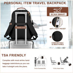 Laptop Backpack for Women Bookbag: 15.6 inch Work School Backpacks with Pouch Pocket for Large Capacity Cup & USB Charger College Book Bag Travel Business Nurse Teacher Bookbags Anti-theft Back Pack