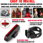 BLITZU USB-C Rechargeable Bike Tail Light 2 Pack Bright Bicycle Rear Cycling Safety Flashlight