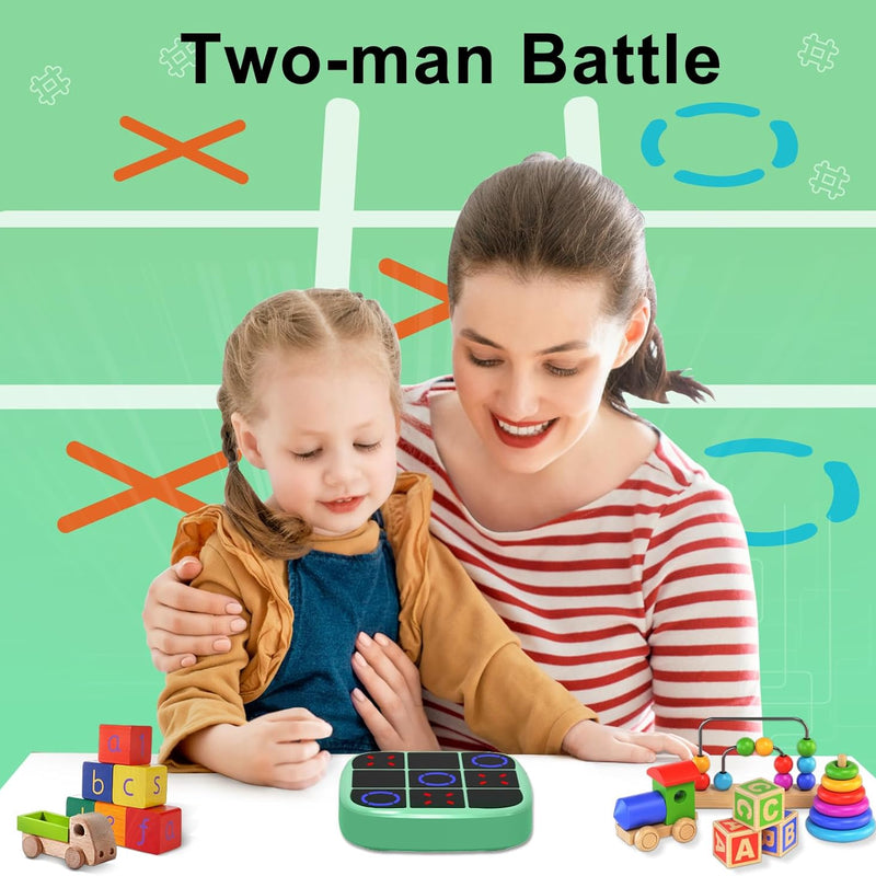 4-in-1 Tic-Tac-Toe Bolt Game: Handheld Puzzle Console for Educational & Memory Growth