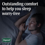 Depend Night Defense Adult Diapers, Incontinence Underwear for Men, Disposable, Overnight, Extra-Large, Grey, 20 Count, Packaging May Vary