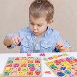 3-Pack Wooden Alphabet Shape Puzzles for Toddlers 3 Years Old Boys & Girls