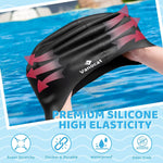 Kids Extra Large Swim Cap for Long Hair, Waterproof Silicone Swimming Caps for Boys Girls Children Youth Teen, Large Swim Hat for Long Thick Curly Hair & Dreadlocks Braids Weaves Afro Hair