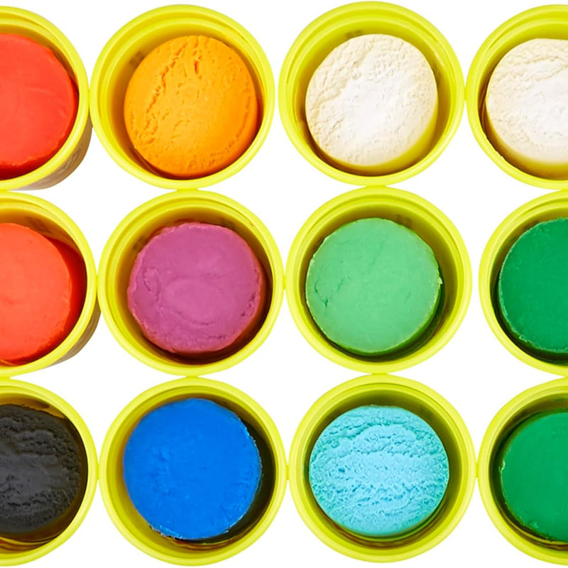 Play-Doh Jewel Colors Bulk 12-Pack of 4-Ounce Cans, Holiday Stocking Stuffers for Kids Arts & Crafts, Ages 2+