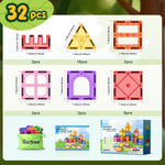 Magnetic Tiles Toddler Toys, Magnetic Building Blocks for Kids Ages 3-12