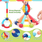 Couomoxa Magnetic Building Blocks for Toddlers: 42-Piece Set for Early STEM Learning with Large Pieces