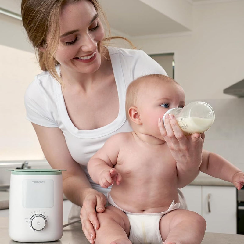 Momcozy Baby Bottle Warmer for Breast Milk, Fullest Nutrients Preserved | Fast & Even Heat, Night Light for Nighttime Breastfeeding, One-Touch Easy Use, Newborn Essentials Supplies Gift for Mom