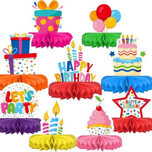 Colorful Honeycomb Centerpieces for Vibrant Birthday Celebrations