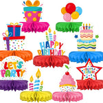 Colorful Honeycomb Centerpieces for Vibrant Birthday Celebrations