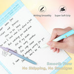 UIXJODO 6 Pcs Gel Pens 0.5mm Quick Dry Black Ink Pens Fine Point Smooth Writing Pens, Cute Office and School Supplies Gifts for Women Teacher Students (6 Pcs Ombre Gold)