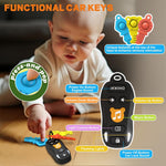 Baby Toy Car Keys - Baby Keys Toy Pretend Play with Sounds & Lights for 6M+ | Pretend Play Keys Interactive Musical Sensory Learning Toys, Gifts for 1 Year Old Boys Girls Infant Toddler Kid Age 6+ Months