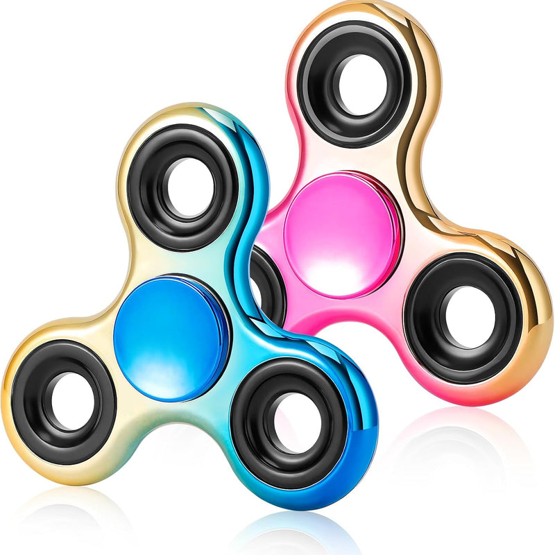 Fidget Spinner 2 Pack, Fidget Toys Adults Metal Fidget Spinners Fidget Toys for Kids for Autism ADHD Anxiety Gift for Teens Boys