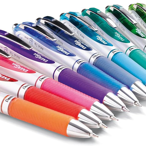 Pentel EnerGel RTX Retractable Liquid Gel Pens, (0.7mm), Assorted Colors, Ultimate Writing Pens, Best Writing Pens for Office, School and Journaling, Pack of 12