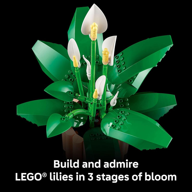 LEGO Peace Lily Flower Building Set for Adults - Artificial Flowers Crafting Kit