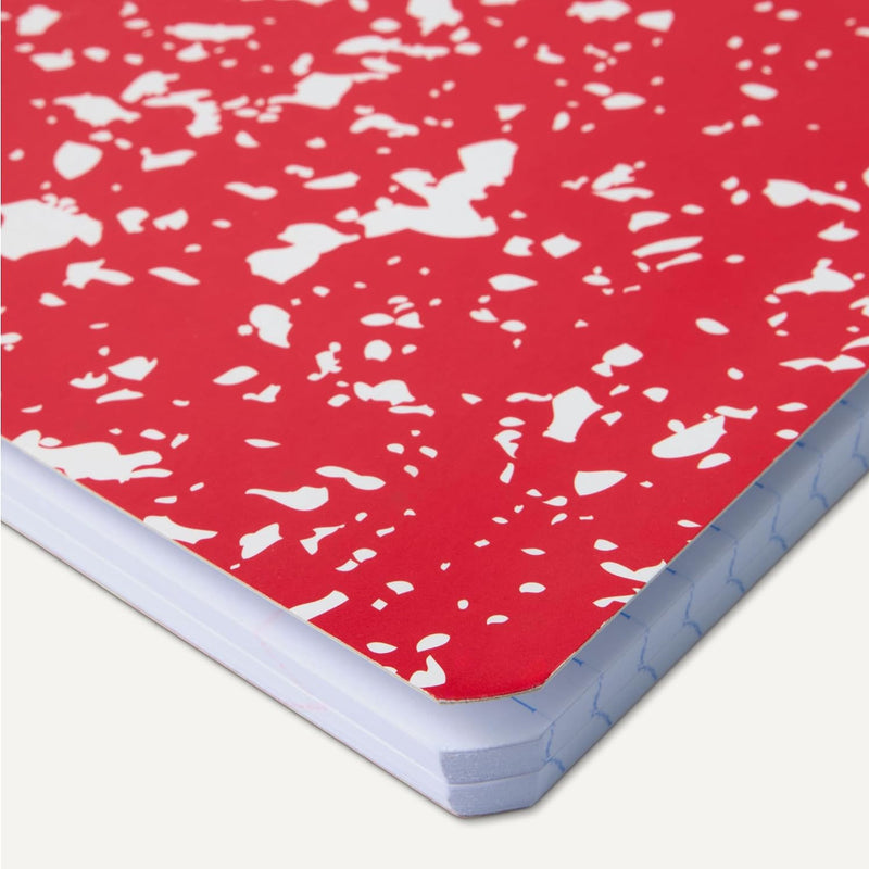 Amazon Basics Composition Notebook, College Ruled, 100 Sheets, 9.75" x 7.5", Assorted Marble Colors, 4-Pack