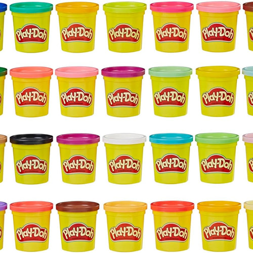 play-doh 36-pack non-toxic modeling compound in assorted colors, 3 oz cans for back to school, classroom supplies, preschool toys, ages 2+