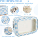 YOPCDJ 5PCS Diaper Bag Organizer Pouch Set, TSA Approved Toiletry Bag，Clear Waterproof TPU Makeup Bag Set Travel Organizer Bags for Women and Kids