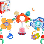 Lynncare Adjustable Arch Bassinet Toy with Sensory Activity Toys for Infant and Toddlers