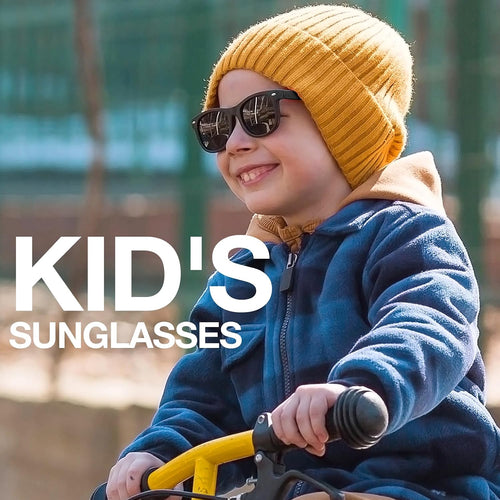 RIVBOS Kids Sunglasses Polarized UV400 TPE with Strap for Boys Girls RBK004 | Flexible rubber frame with UV protection and secure strap for boys, girls, beach, travel and play