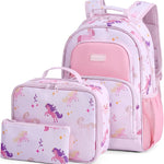 mommore Kids Backpack for Boys Girls 4-8 Kindergarten Elementary School Backpack with Lunch Box - 15” H Fit Folder