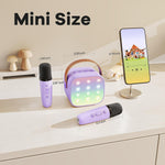 YLL Portable Karaoke Machine with 2 Wireless Mics, Kids Singing Toy for 3-10+ Years
