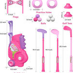 Liberry Toddler Golf Clubs Set Toy for 1 2 3 4 Years Old Girls Boys, Pink | Upgraded Kids Golf Cart, Shoulder Strap Design, Indoor and Outdoor Sports Game, Birthday Gifts for Baby