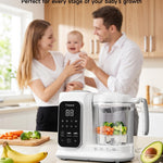 Baby Food Maker with Large Steam Basket Onestep Baby Food Processor Steamer with Steam & Grinding, Auto Cooking Self-Cleaning & Sterili-zing, BPA-Free for Healthy Homemade Baby Food