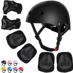 WayEee Kids Adjustable Helmet Set with Knee Pads and Wrist Guards for Cycling, Skateboarding, and Roller Skating