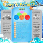 BEFANS 60 Pcs Reusable Water Balls, Reusable Water Balloons for Outdoor Toys and Games, Water Toys for Kids and Adults Boys and Girls - Summer Toys Ball for Pool and Backyard Fun