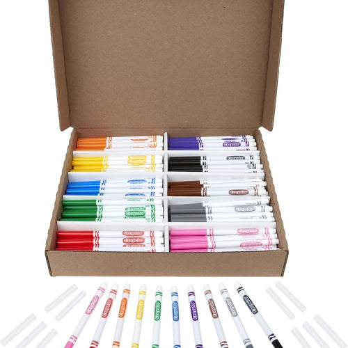 Crayola Fine Line Markers Classpack (200ct), Teacher Classroom Must Haves & Essentials, Bulk Kids Markers For Preschool, Kindergarten, Elementary School