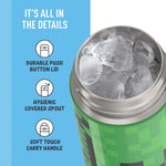 THERMOS FUNTAINER Water Bottle with Spout, 16oz, Minecraft | Kids Stainless Steel Insulated Water Bottle, Keeps Drinks Cold Longer for School & Play, BPA-Free