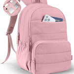 Uselike Travel Backpack for Women, 15.6 Inch Laptop Backpack, Quilted College Bookbag, Cute Work Backpacks, Water Resistant (Sage Green)