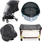 Baby Mosquito Net for Stroller, Bug Net and Mesh Protection,White | Reusable Portable Baby Insect Netting for Stroller, Playards, Pack N Plays and Portable Mini Crib